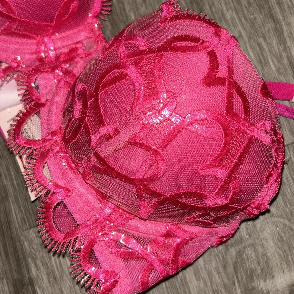 Victoria’s Secret DREAM ANGELS Twinkle Strap Lace Classic-Coverage Demi Bra